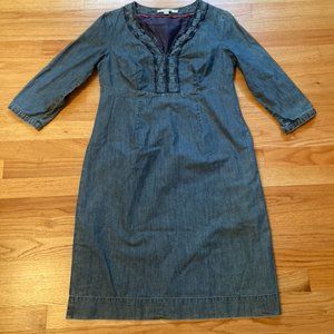 Boden navy blue denim dress, UK size 12 and US size 8